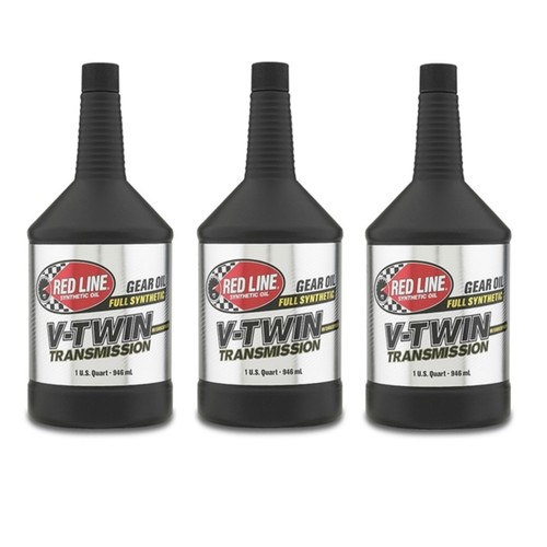 Red Line Oil V-Twin Transmission Gear Oil w/ ShockProof 1-Quart Bottle Pack of 3 - Picture 1 of 4