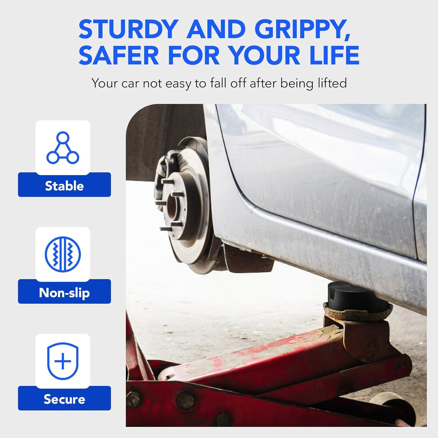 Upgraded Pinch Weld Jack Pad Two Depths X-Grooves Floor Jack Pad Easily Fit D