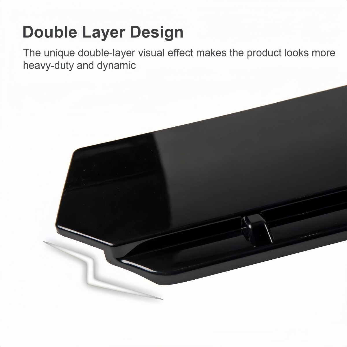 Front Bumper Lip Spoiler Splitter For Audi A4 B9 S4 Sedan 2017-2019 Glossy Black