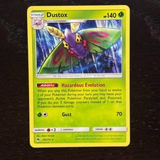 Dustox 28/214 Pokemon Lost Thunder Sun & Moon Regular Rare Card LP