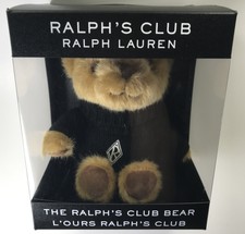 ralph lauren holiday 2019 polo bear plush new in box boy navy blue pony sweater