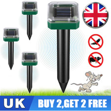 Ultrasonic Solar Cat Dog Repellent Fox Pest Scarer Deterrent Repeller For Garden