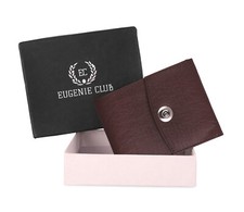 RFID Blocking Brown Vintage Leather Men's Bifold Center Flap Wallet