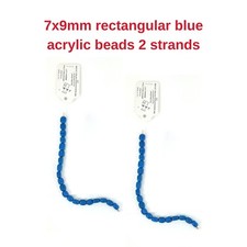 Blue Beads Rectangular Tubes 7x9mm Acrylic Turquoise Color for Jewelry 583-0023
