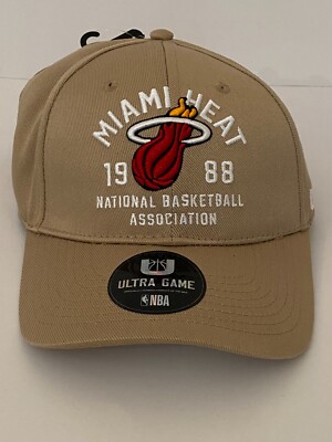 New NBA MIAMI HEAT Basketball Ultra Game Tan Adjustable Hat - Main Image