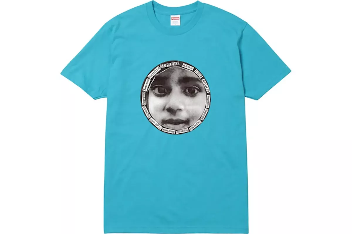 2017 S S Supreme Know Your Rights Tee Teal Medium eBay