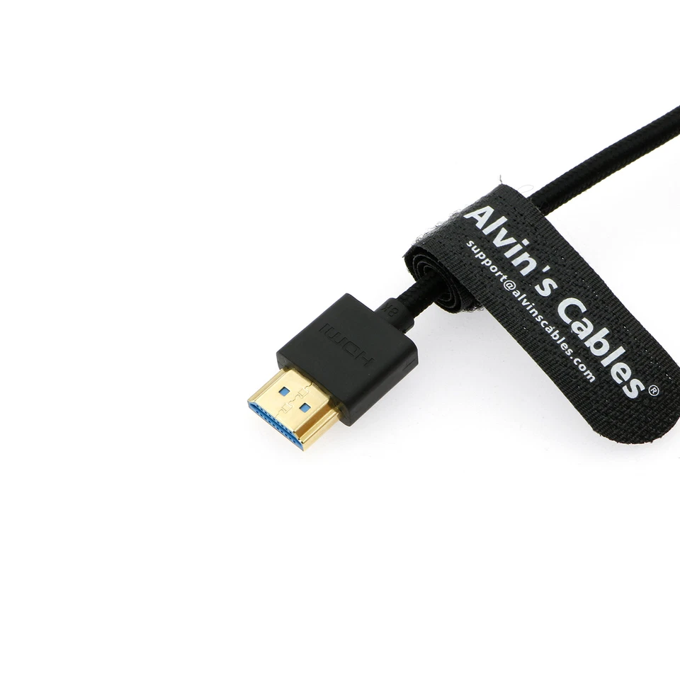  8K 2.1 HDMI High Speed Braided Coiled Cable Straight to Right Angle for Atomos  - Image 3 of 3