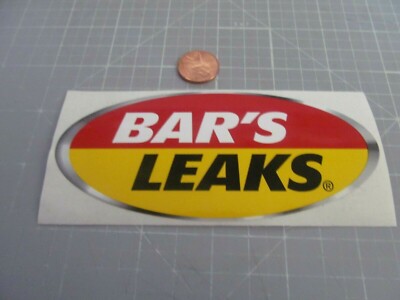 BARS LEAKS OVAL RACING DECAL STICKER OLD STOCK ORIGINAL