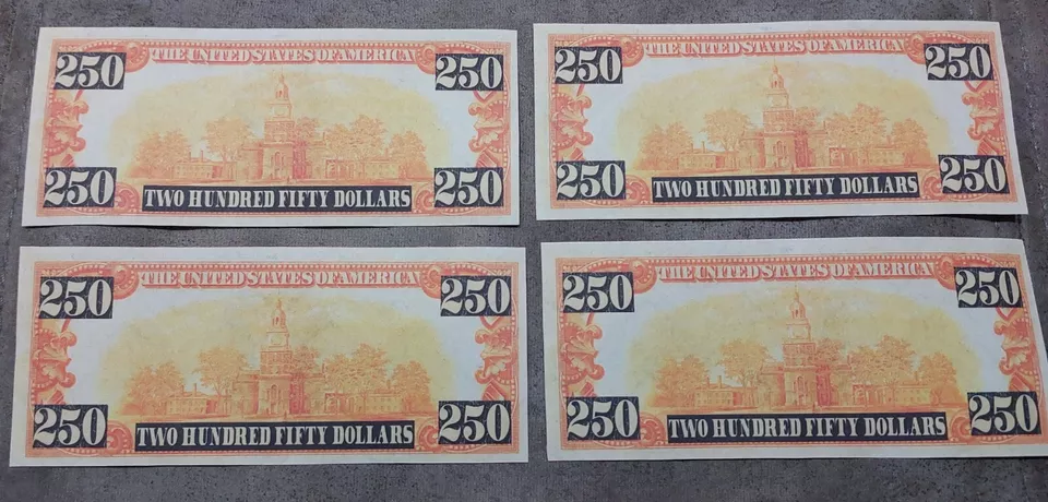 Souvenir 4 Bills United States 250 Dollar 2025 with Donald Trump FREE SHIPPING ! - Image 3 of 4