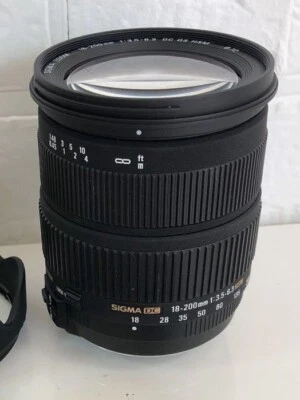 Objectif zoom Sigma 18-200 mm F3,5-6,3 DC OS HSM pour appareil photo reflex n... - Photo 1/3