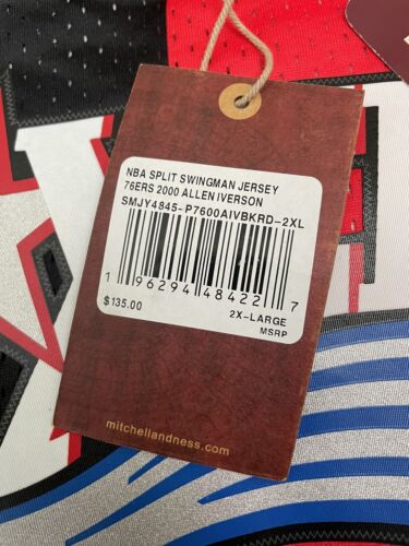 NEW Mitchell & Ness Philadelphia Allen Iverson 76ers Split Jersey 2XL RARE 2000 - Picture 3 of 10