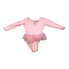JACQUES MORET Medium Leotard 8/10 Pink Ballet Dancewear Gymnastic Long Sleeve