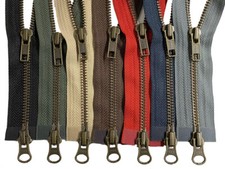 YKK 5 Antique Brass Two Way Separating 5" to 15" - Medium Weight Jacket Zipper