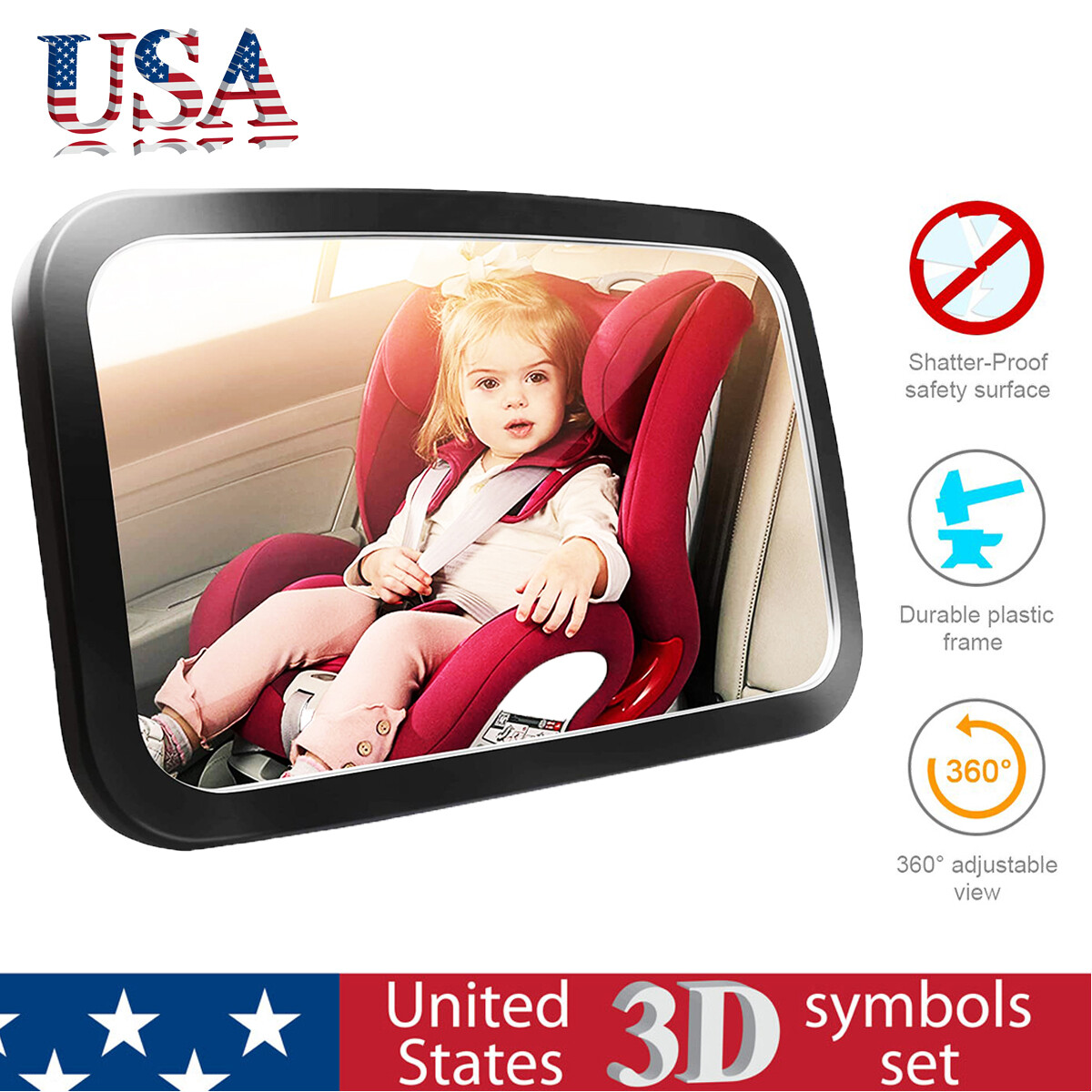 Baby Back Seat Mirrors Car Rear Facing View Infant Child