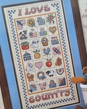 Vintage Graph-it ARTS Simply Country Sampler Cross Stitch Pattern BK42