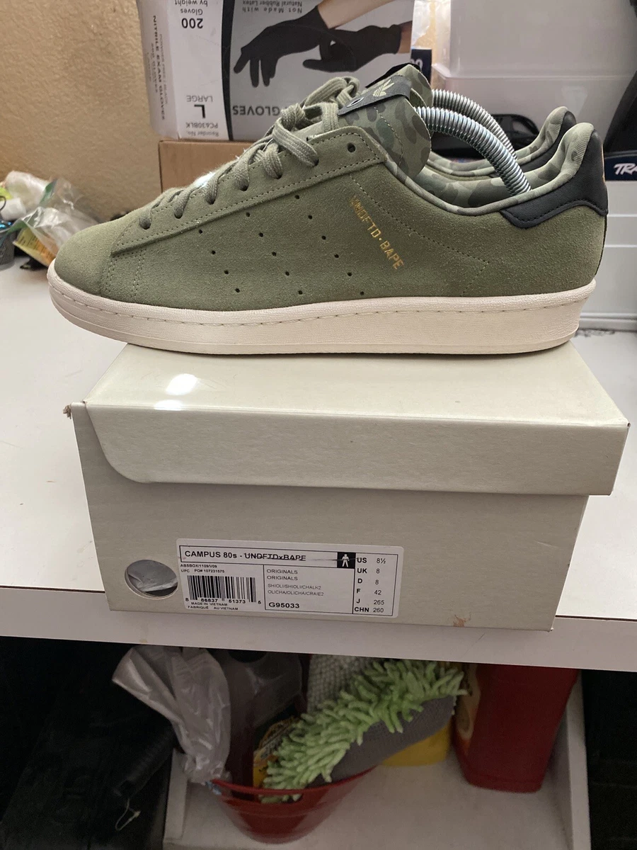 Adidas x Undefeated x Bape Campus 80 Sz 8.5 *ONLY WORN 2-3x