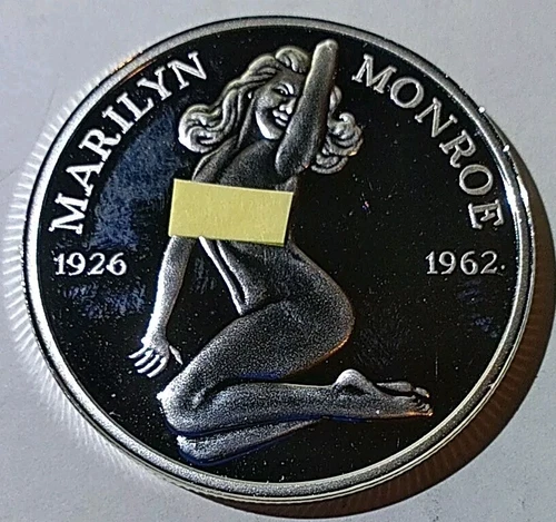 Vintage Marilyn Monroe - 1oz .999 Fine Silver Round~Proof Quality Rare Find!