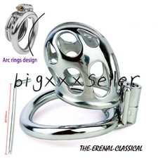 Small Short Male Chastity Device Stainless steel Chastity Cage Lock Arc Rings