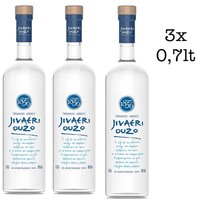 Ouzo Jivaeri 3X Ouzo 40% Alk. 0,7L Tirnavos Katsaros Griechische Aperitif, Anis