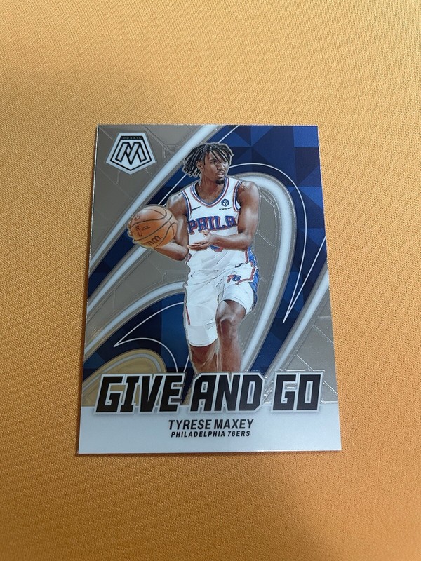 2023-24 Panini Mosaic Tyrese Maxey Give And Go #14