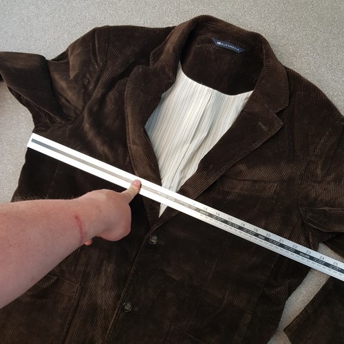 M&S Mens Jacket Large Brown Corduroy Blazer Sports Coat Country Hunting Racing - Picture 7 of 12