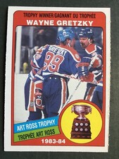 1984-85 O-pee-chee Opc 373 Wayne Gretzky Art Ross Trophy Oilers Nrmt