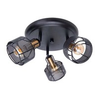 Deckenleuchte Rondell Deckenlampe Wohnzimmerleuchte Metall Schwarz D 41 Cm