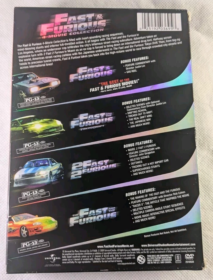 Fast & Furious 4-Movie Collection - DVD | eBay