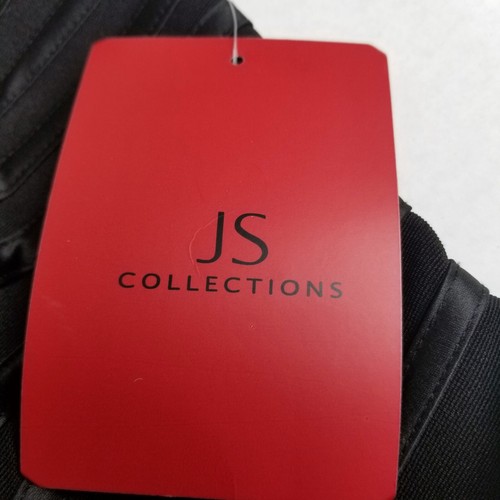 JS Collections Bandage Top Size 6 Black NEW Formal Cocktail Glam Minimalist Chic - Picture 7 of 10