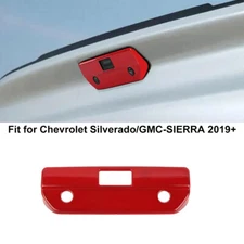 Car Red Rear Tailgate Door Handle Decor Cover Trim Shell For Chevy Silverado 19+