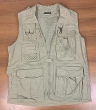 CampCo Vest Mens Small Fishing Utility Hunting Safari Ranger Tan