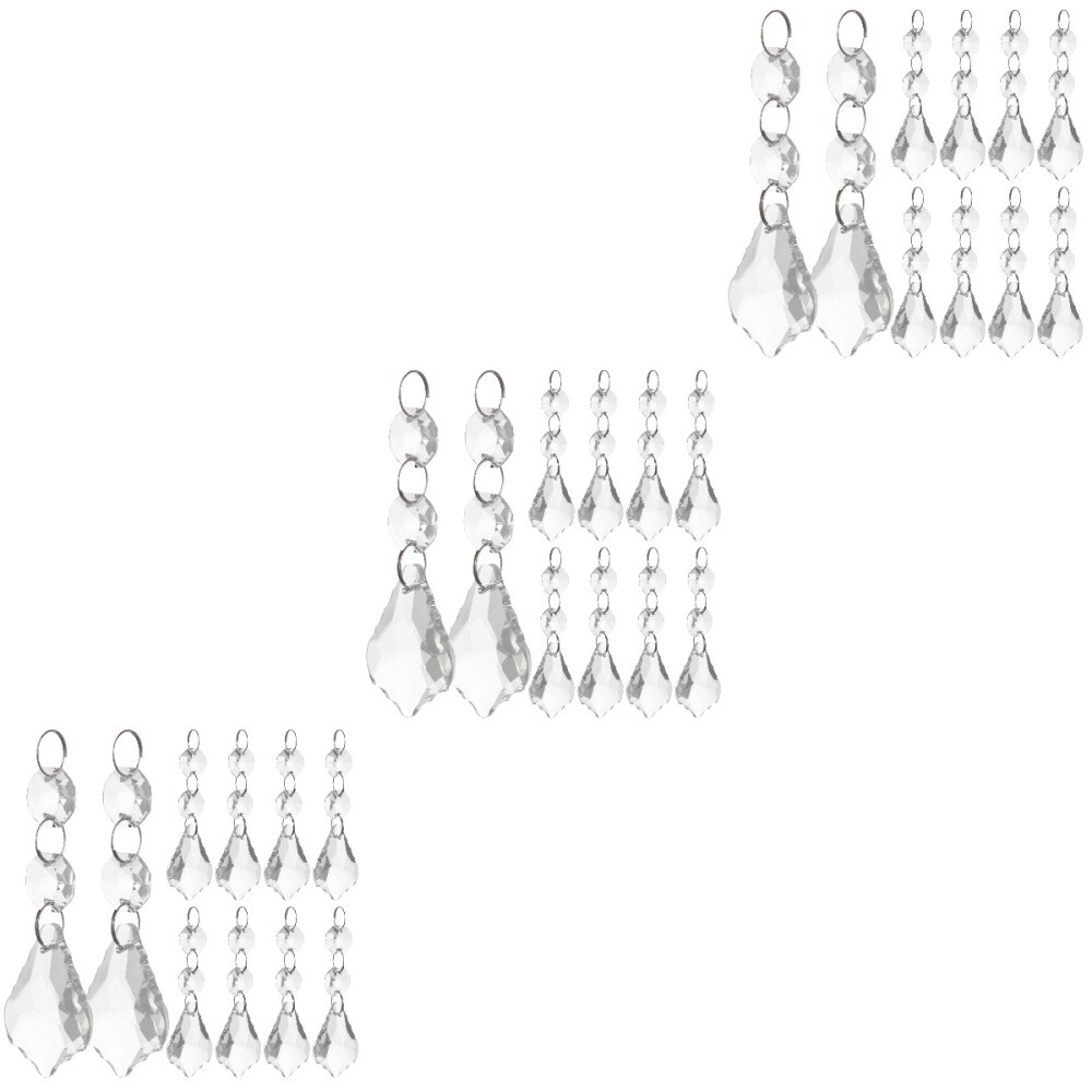 30 Pcs Crystal Teardrops Chandelier Parts Decoration Pendant eBay