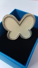 Cream Enamel Butterfly Adjustable Statement Ring SIZE 6 + UP!! — photo 1