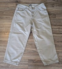 VTG 90s Moschino Uomo Jeans Mens Tan Baggy Fit Made In Italy Denim - 34x26 Read 