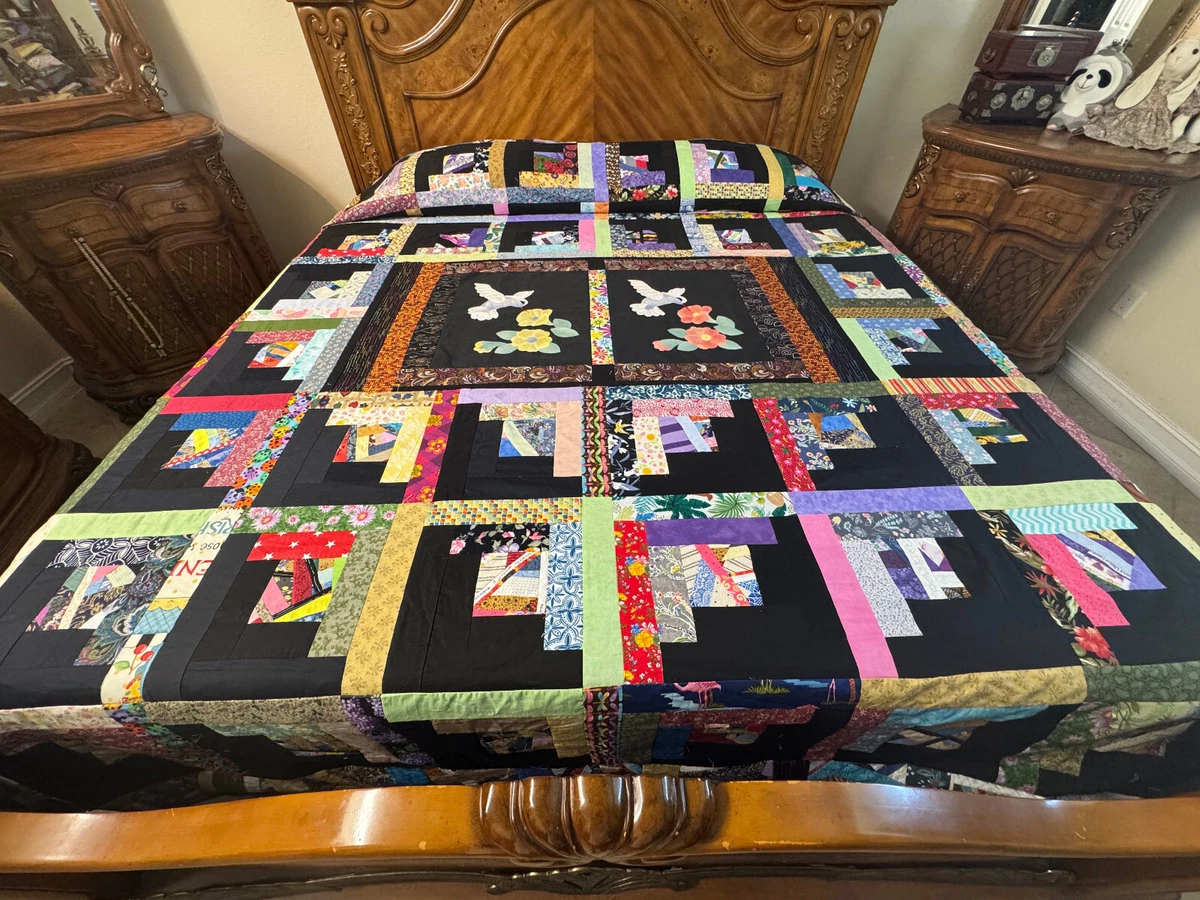 Log Cabin Patchwork Quilts Collectible 1920-1949 Time Period