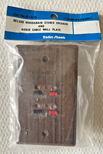 40-975 Speaker Audio Wall Plate Radio Shack Realistic Woodgrain Stereo