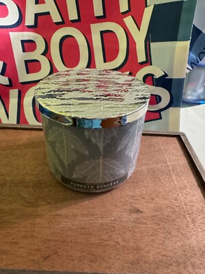 Bath & Body Works PUMPKIN BONFIRE 3 Wick Candle NEW
