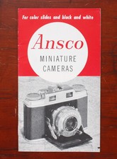 ANSCO MINIATURE CAMERAS CATALOG B52-95, 16 PAGES/185910