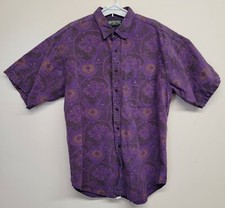 VTG. Mens American Eagle Hawaiian Style Shirt Sz-Lg USA MADE FREE SHIPPING
