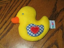 HTF VTG Eden Plush Duck Star Heart Baby Rattle