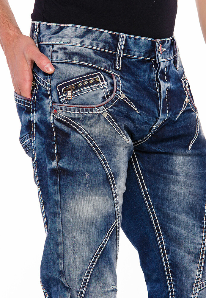 Cipo & Baxx GALAXY Herren Jeans Denim Straight Cut Blau CD637 Alle Gr. Neu