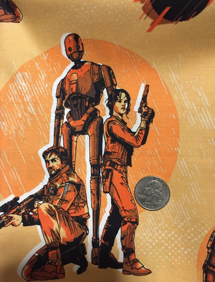 Tela de algodón Star Wars ROGUE ONE - 3 telas, 1/8 yarda (9x22) de cada una incluida Foto 4 de 4