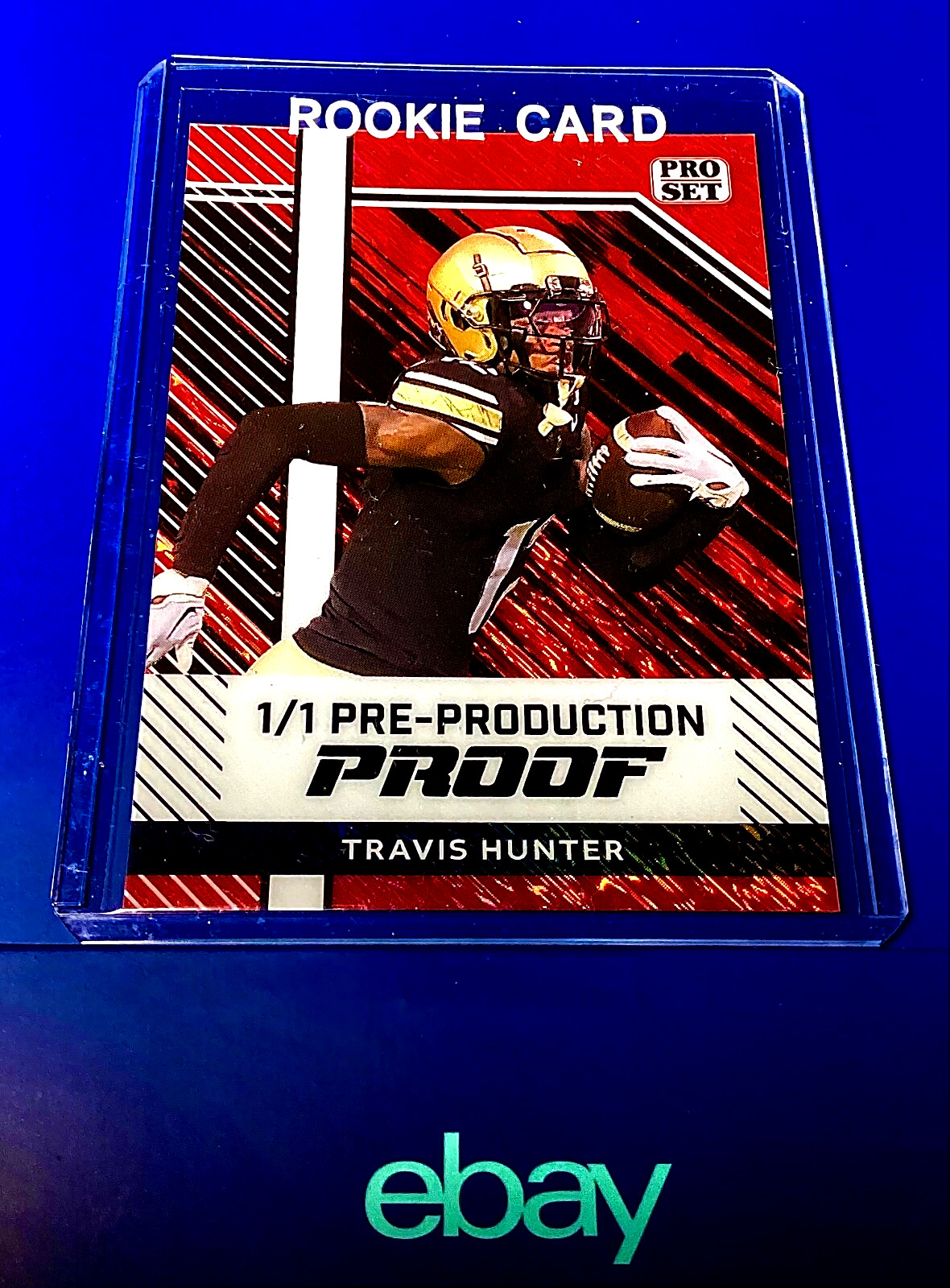 Travis Hunter 1/1 Refractor Red Prismatic Leaf Pro Set Superstar WR 1 of 1 SP #1