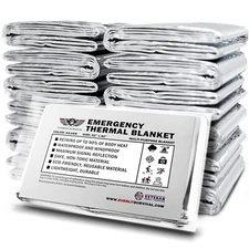 EVERLIT Survival Emergency Mylar Thermal Blanket, Foil Space Blanket Designed...