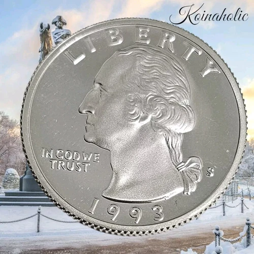 1993 S SILVER DCAM Proof Washington Quarter From Set 90% Silver Fast Ship 🚢