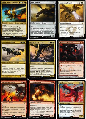 Custom Commander Deck - Scion of the Ur-Dragon EDH Mtg Magic Cards Rare Dragons