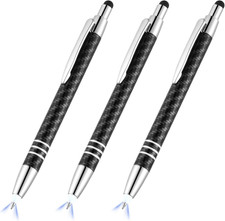 Lighted Tip Pen with Stylus 3-In-1 LED Penlight Light up Pen Light Ballpoint ...