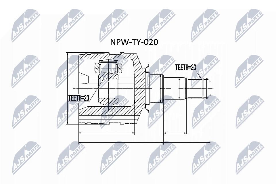 Nty Kit Giunti, Semiasse Npw-Ty-020 - Immagine 3