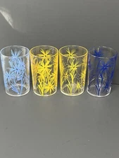 Kraft Cheese Spread Swanky Swig Cornflower Glass Hazel Atlas Set Of 4