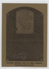 1981-89 Metallic Hall of Fame Plaques 1981 Cap Anson HOF 0j6